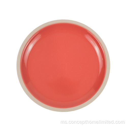 Set Makan Malam Stoneware Single Glaze - Pink